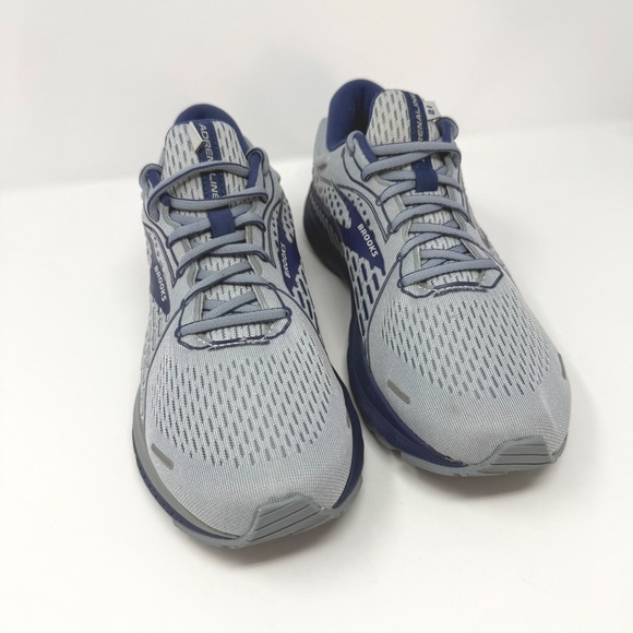Brooks Adrenaline GTS 21 Mens Size 10.5 Running Shoes Grey Navy Blue 1103491D006 - Picture 3 of 7